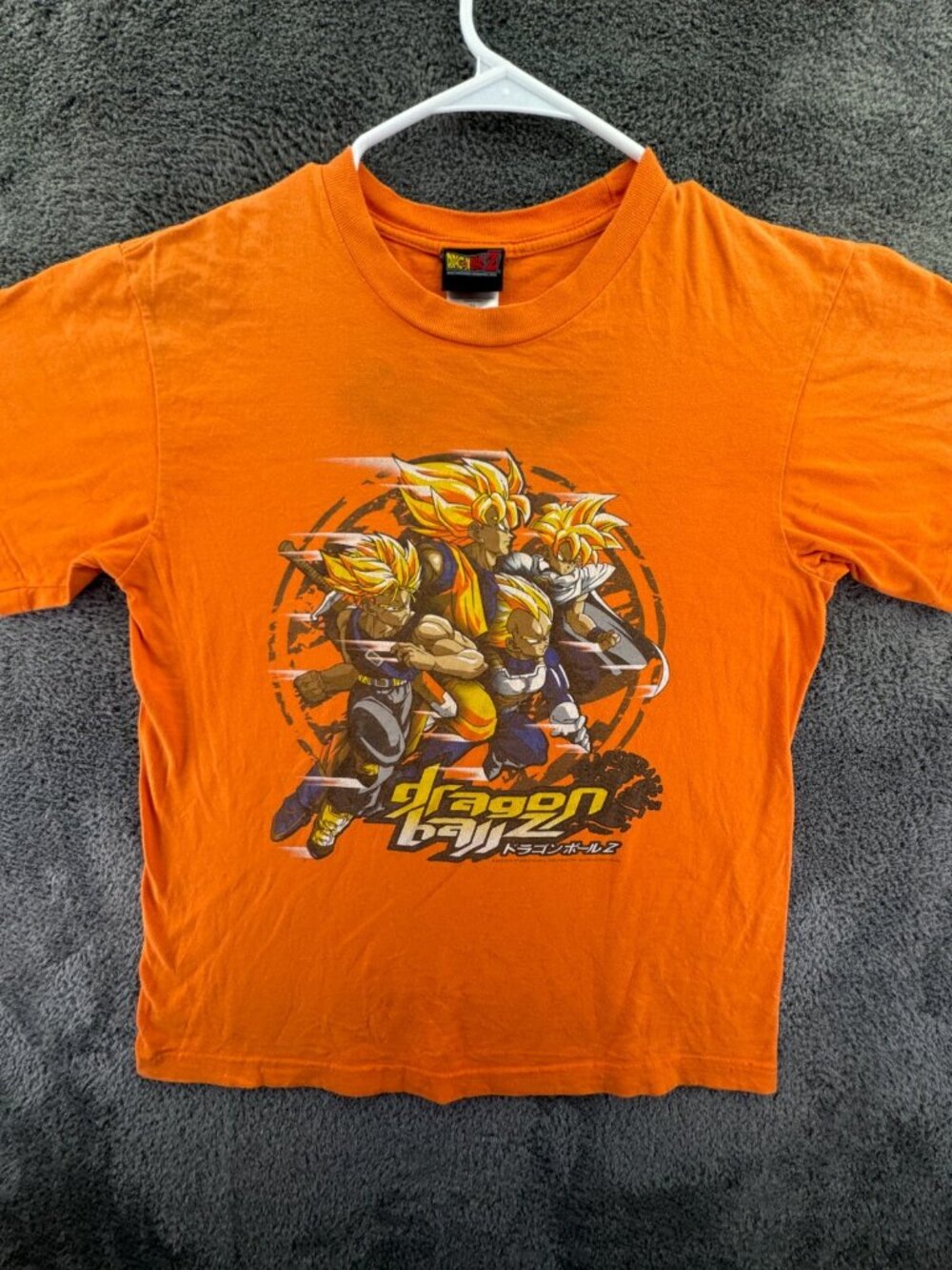 VTG 2002 2003 Dragon Ball Z USA Anime T Shirt Boys XL Funimation Orange Graphic